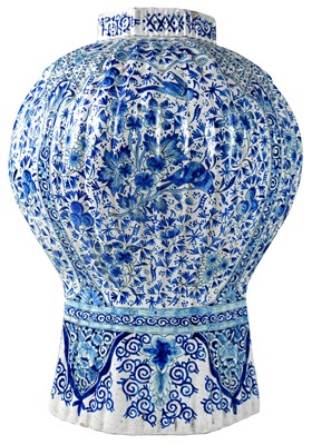 Lot 55 - A Dutch Delft large blue and white vase