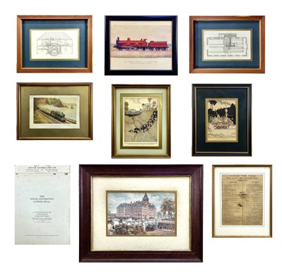 Lot 619 - Railway etc Prints - All Framed and Glazed including GWR (x8).