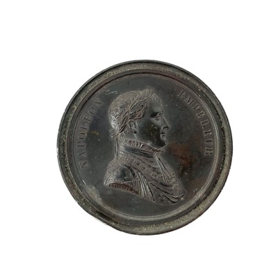 Lot 224 - Bronze Napoleon Medallion by Bertrand Andrieu.