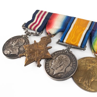 Lot 412 - WWI Military Medal Group of 5 Machine Gun Corps/Rifle Brigade.
