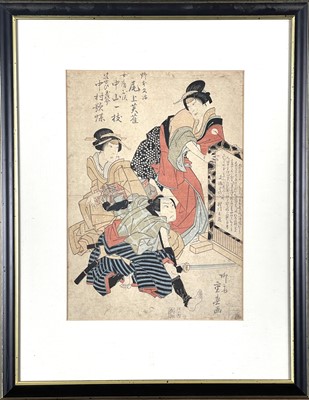 Lot 448 - A Japanese woodblock print, 19th century.