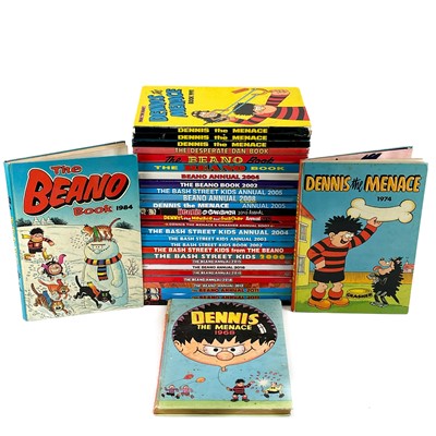 Lot 807 - Dennis The Menace, Bash Street Kids, Desperate Dan & Sundry Beano Annuals (sound) (x31).