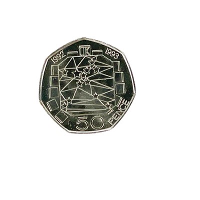 Lot 206 - G.B. 1992/93 EEC Large Size 50 pence - bright Unc.