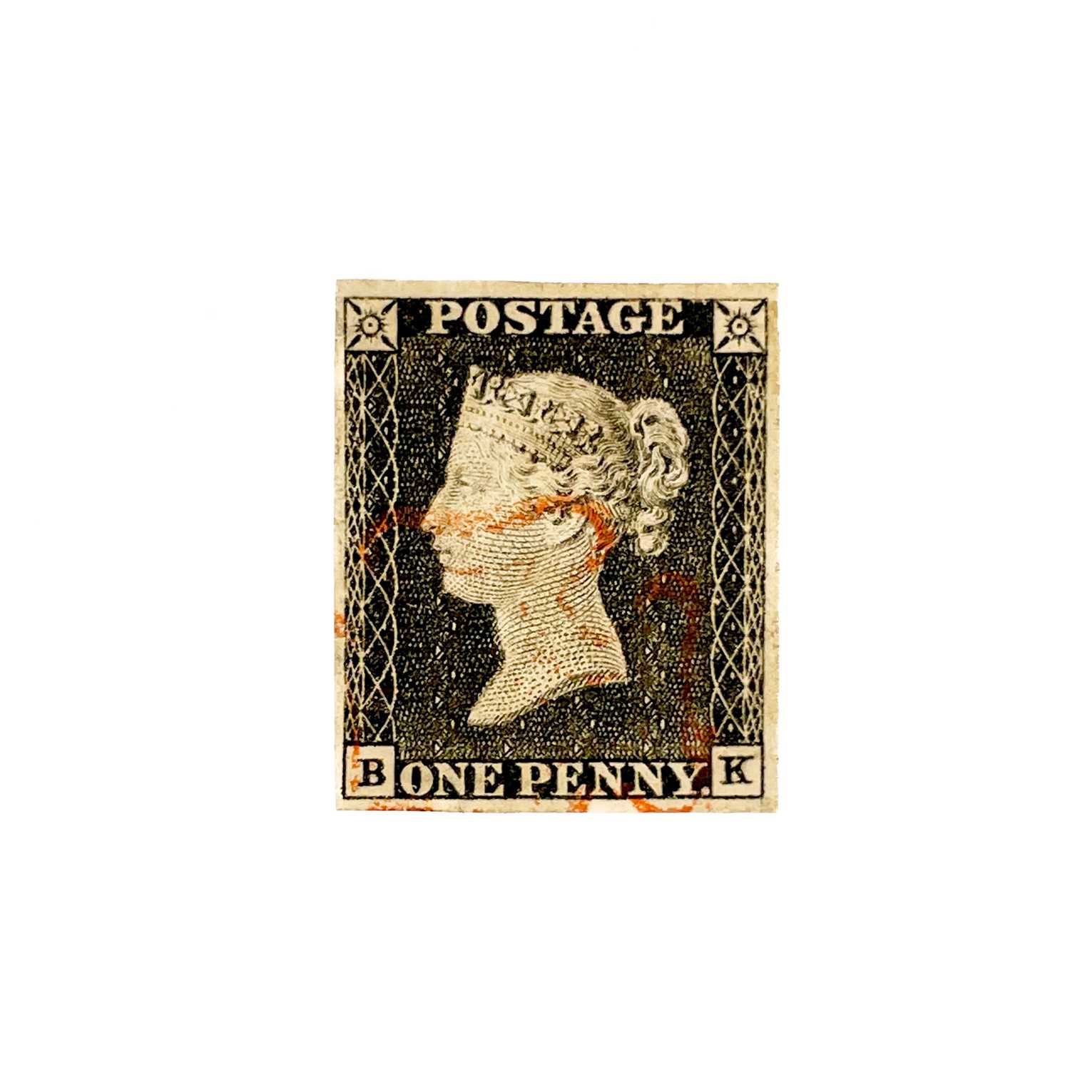 Lot 548 - 1840 Penny Black 4 Margin Used Plate 1A.