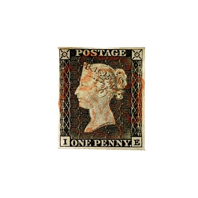 Lot 550 - 1840 Penny Black 4 Margin Used Plate 1A.