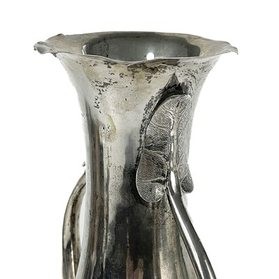 Lot 527 - A Chinese export silver vase, circa 1900.