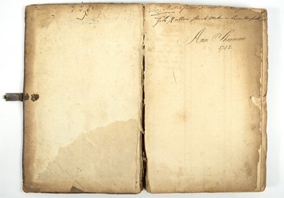 Lot 186 - A mid 18th  century manuscript recipe book