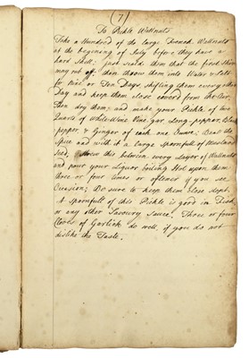 Lot 186 - A mid 18th  century manuscript recipe book