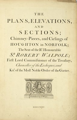 Lot 188 - The Plans, Elevations and Sections ... of Houghton in Norfolk