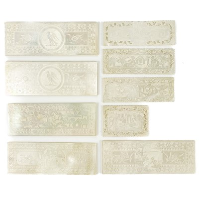 Lot 537 - Nine Chinese mother of pearl counters