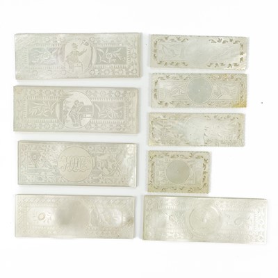 Lot 537 - Nine Chinese mother of pearl counters