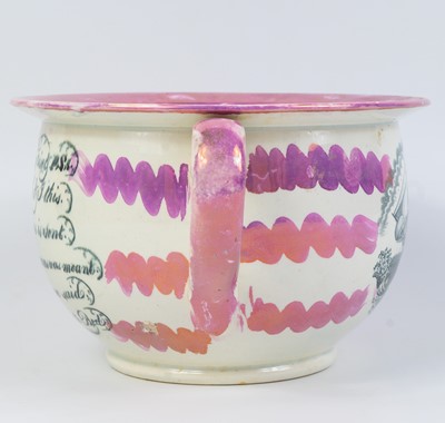 Lot 295 - A Sunderland lustre chamber pot