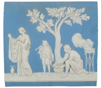 Lot 290 - A Wedgwood 18th-century blue jasper panel