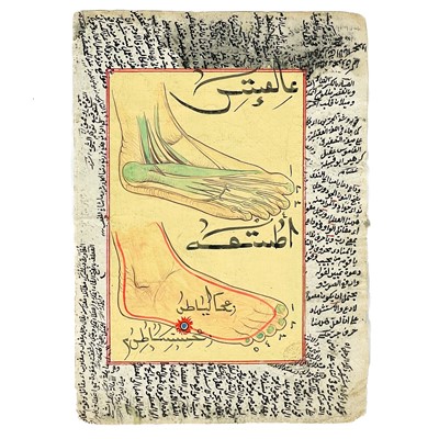 Lot 69 - An Islamic manuscript depicting feet.