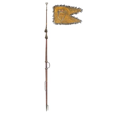 Lot 274 - Standard bearer's banner pole & banner