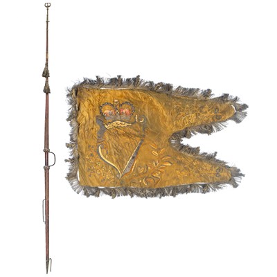 Lot 274 - Standard bearer's banner pole & banner