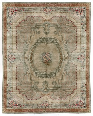 Lot 125 - An Aubusson design chenille carpet. circa 1920's.