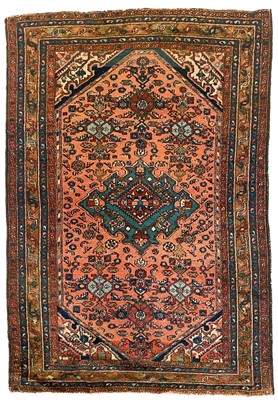 Lot 161 - A Hamadan rug, North West Persia, circa 1920.