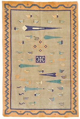 Lot 157 - An Indian Dhurrie carpet, circa 1940's.