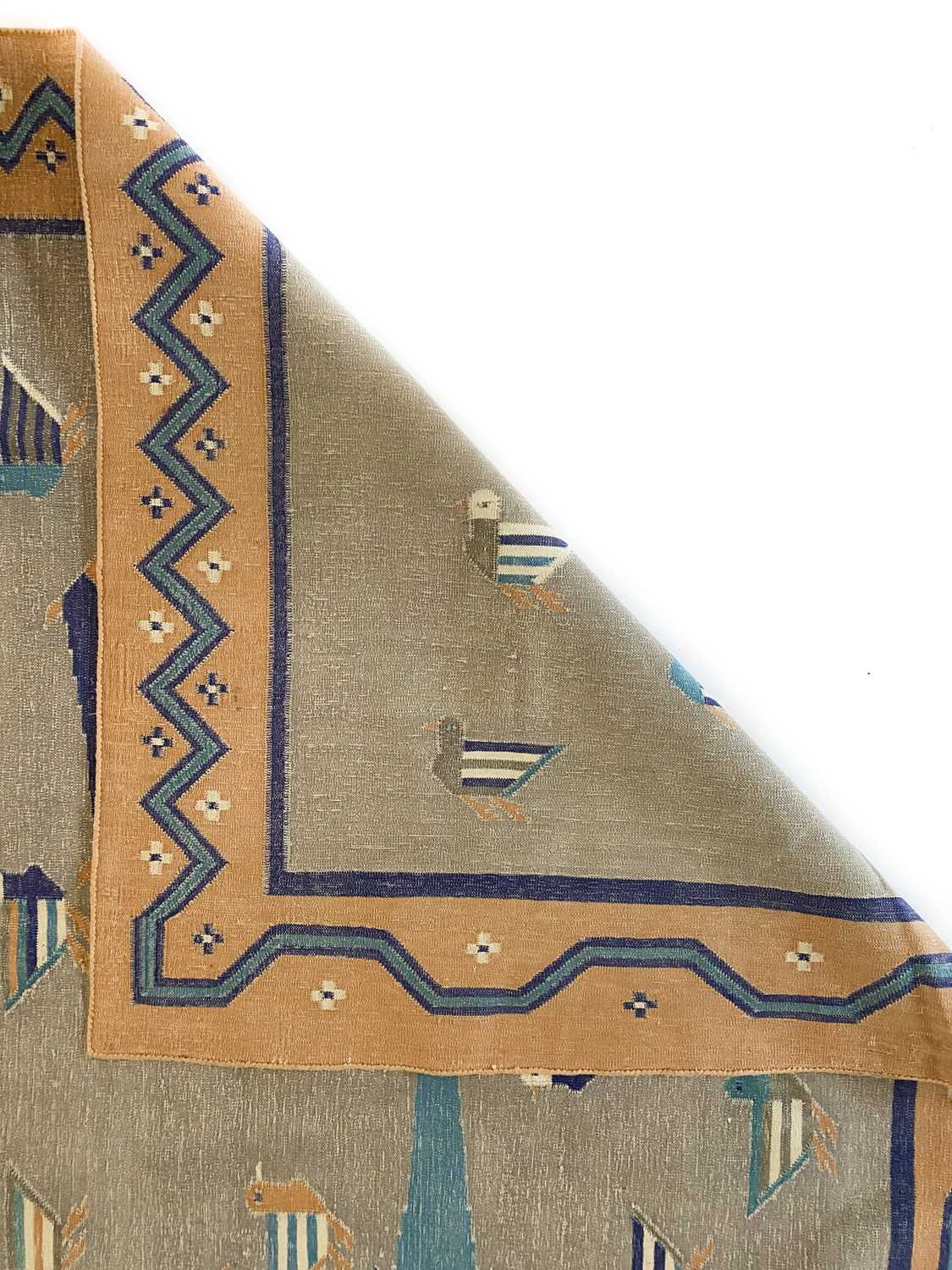 Lot 157 An Indian Dhurrie carpet, circa 1940's.