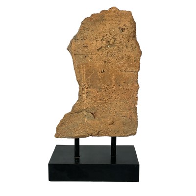 Lot 546 - A Cambodian terracotta relief panel fragment, 20th century.