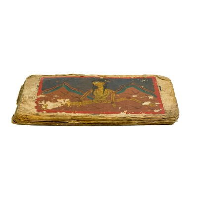 Lot 549 - A Tibetan Kama Sutra folding prayer sutras..