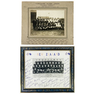 Lot 943 - Rugby Union Interest - Yorkshire & All Blacks With Cornish Interest.