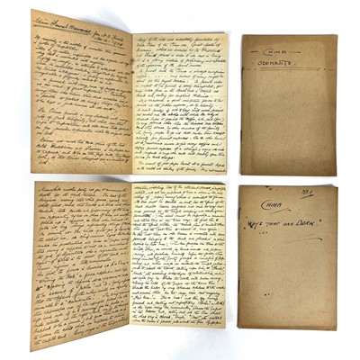 Lot 90 - Four handwritten booklets by W. A. B. Leach on the customs of China.