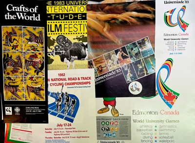 Lot 948 - World Student Games "Universiade '83" Edmonton, Canada Sports Posters Designed by Mauro Cotechini