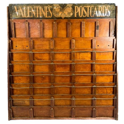 Lot 952 - Valentine's Postcards 1920's/1930's Wooden Display Stand.