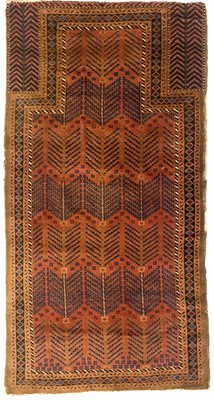 Lot 148 - A Belouch prayer rug, circa 1920's.