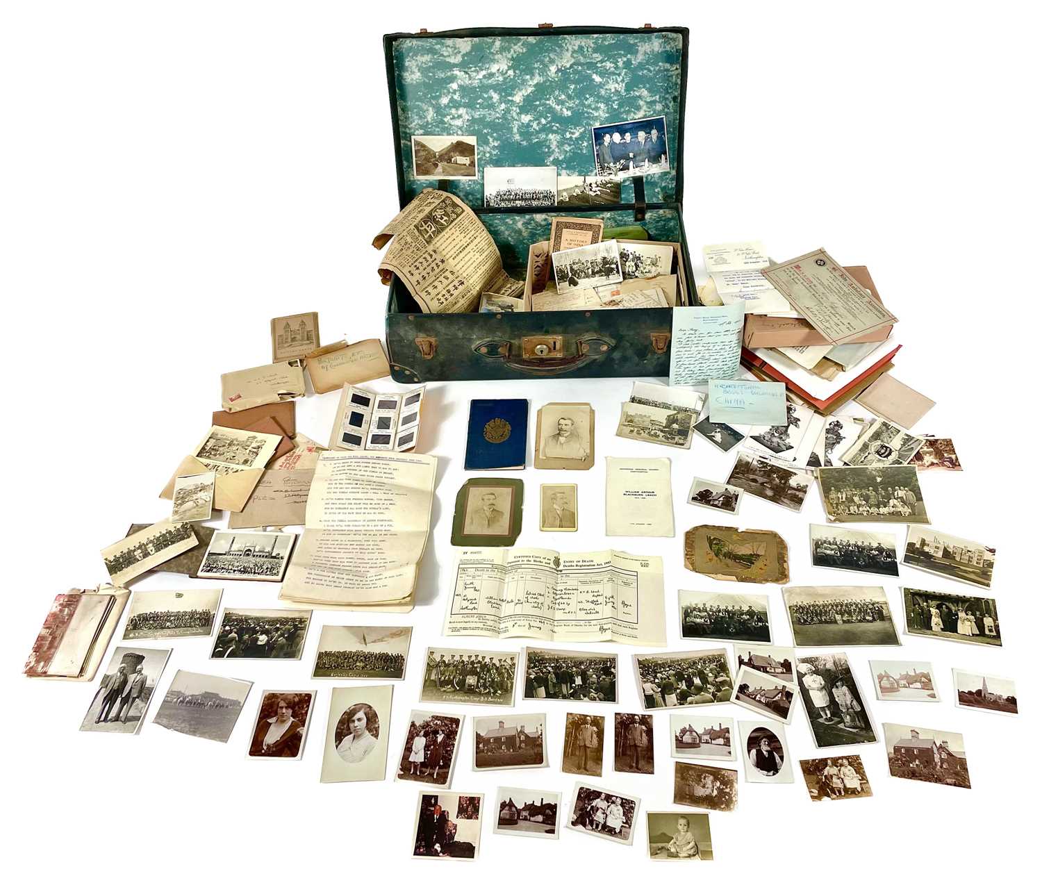 Lot 107 - W. A.B Leach, postcards, photos and ephemera of his life.