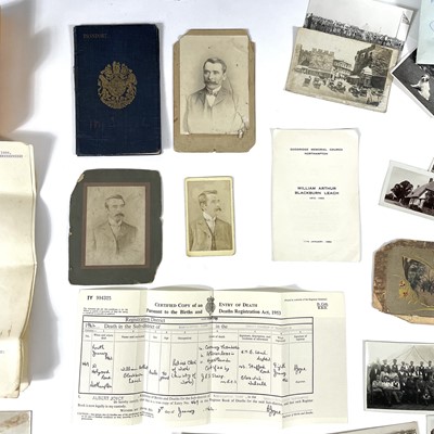 Lot 107 - W. A.B Leach, postcards, photos and ephemera of his life.