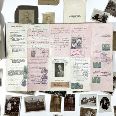 Lot 107 - W. A.B Leach, postcards, photos and ephemera of his life.