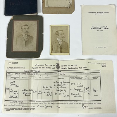 Lot 107 - W. A.B Leach, postcards, photos and ephemera of his life.