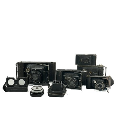 Lot 110 - Five vintage cameras used by W.A.B Leach.