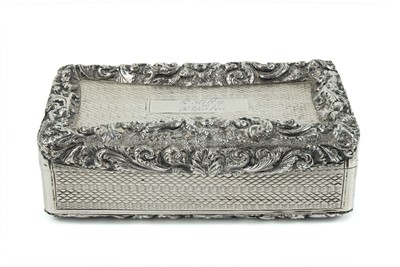 Lot 445 - A good William IV silver snuff box by Joseph Taylor & John Perry.