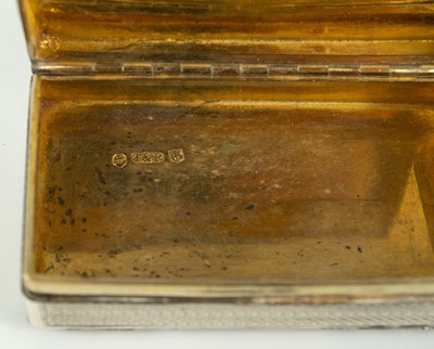 Lot 445 - A good William IV silver snuff box by Joseph Taylor & John Perry.