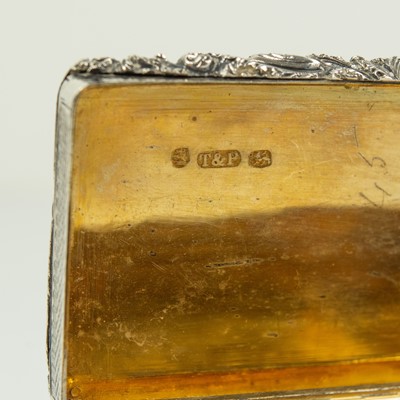Lot 445 - A good William IV silver snuff box by Joseph Taylor & John Perry.