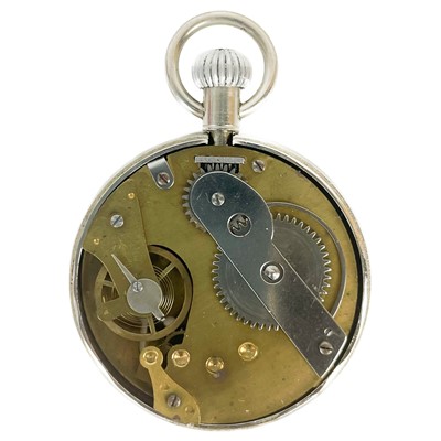 Lot 39 - A Duke 'RAILWAY TIMEKEEPER' crown wind nickel case pocket watch.