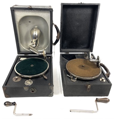 Lot 283 - Two portable Gramophones.