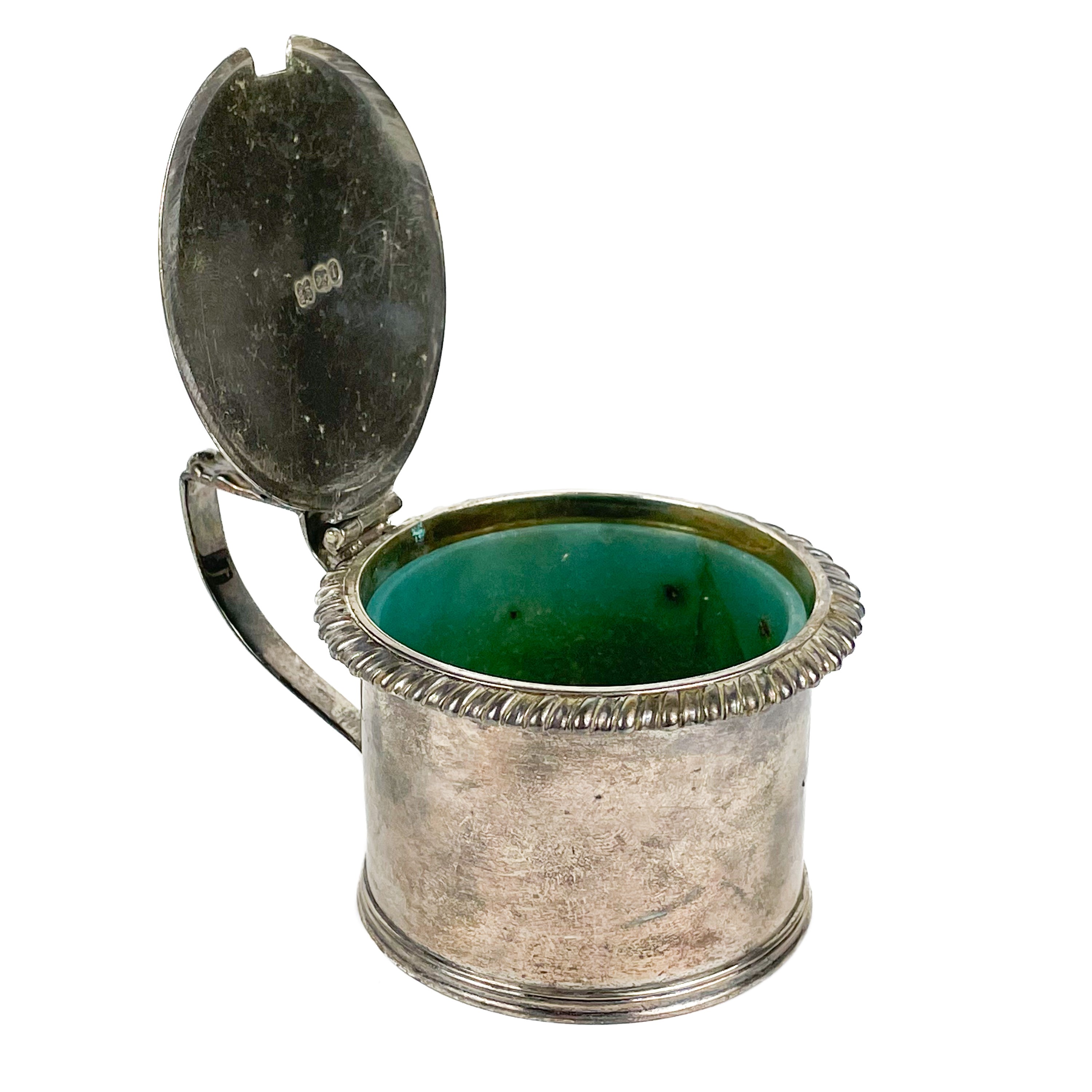 Lot 197 A IV silver hinge lidded mustard pot