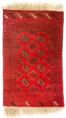 Lot 166 - An Afghan rug, two Afghan mats and a Lillihan mat, North West Persia.