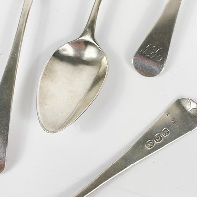 Lot 284 - A set of six George III silver coffee spoons by Thomas Streetin.