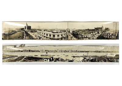 Lot 117 - A panoramic photographic view of Shanghai, early 20th century.