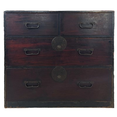 Lot 705 - A Japanese pine Tansu chest, 19th century.