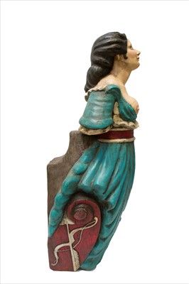 Lot 300 - A fibreglass reproduction ship's figurehead...