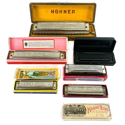 Lot 99 - Six vintage Harmonicas.