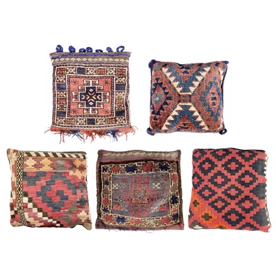 Lot 207 - Five cushions to include four Persian and one Turkoman.