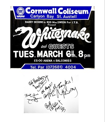 Lot 207 - Signed Whitesnake.